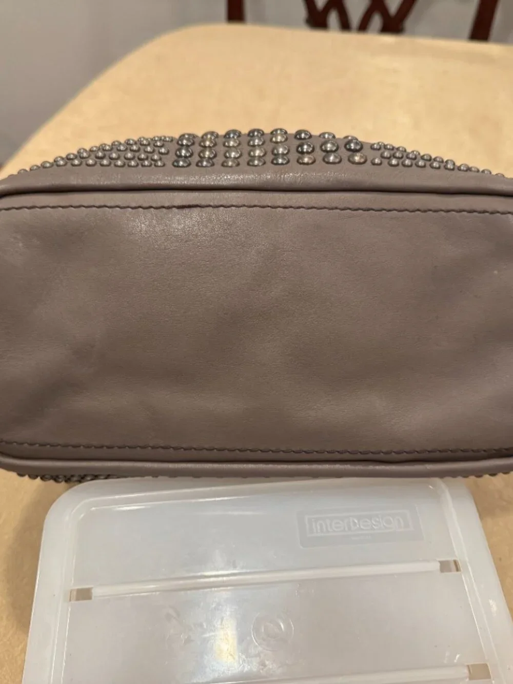 Bally Limited Release Macy Studded Leather Tote Grey Luxury - Picture 14 of 16